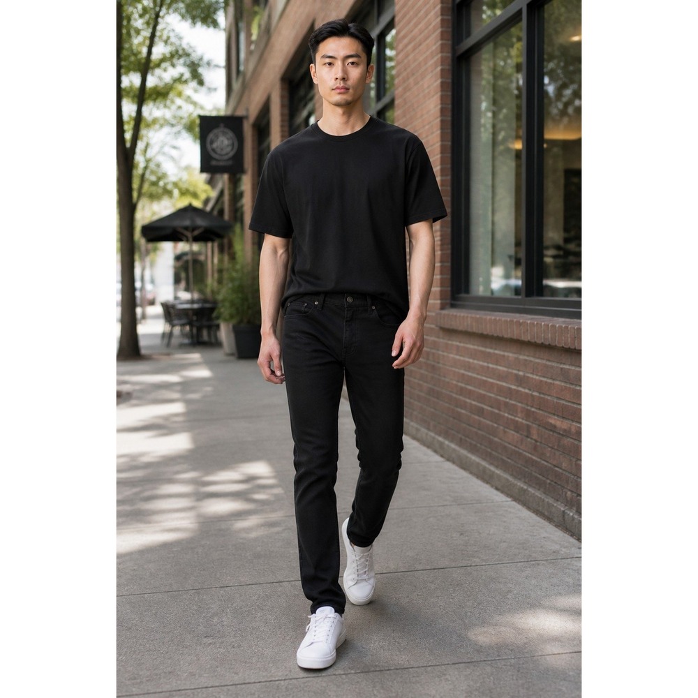 George Regular Fit Black Jeans Men's 36x32 Denim Pants